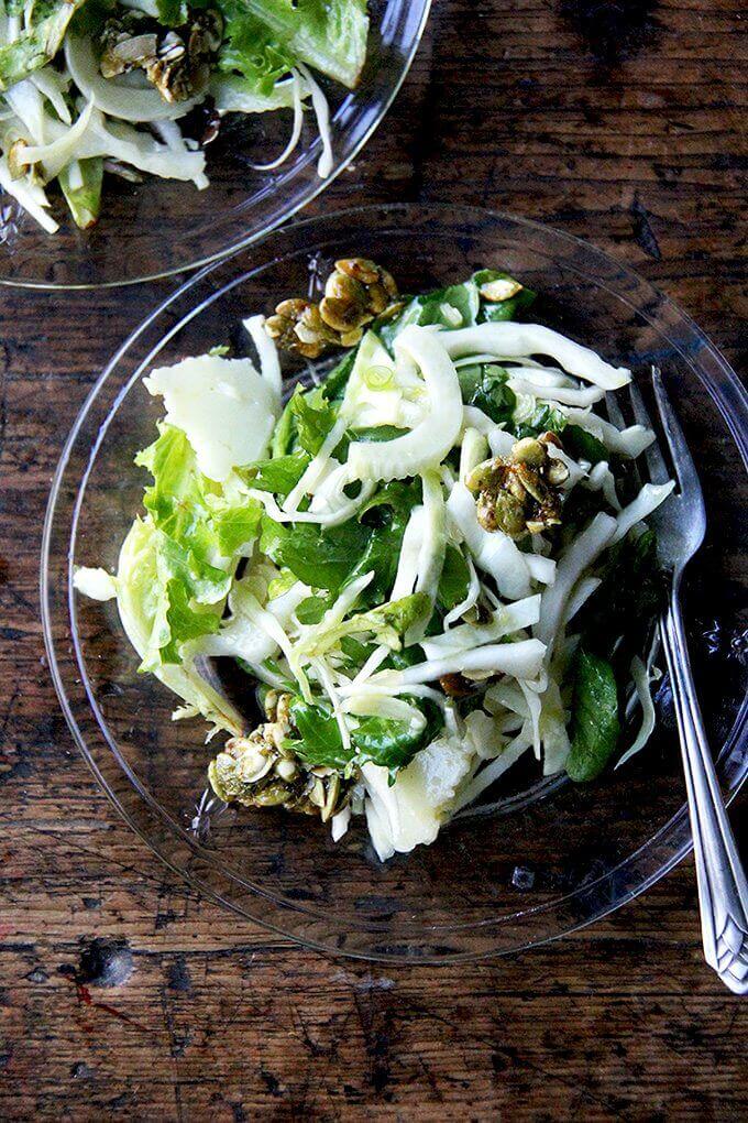 Craft Your Perfect Fall Salad: Cabbage, Fennel, Manchego & Candied Pepitas